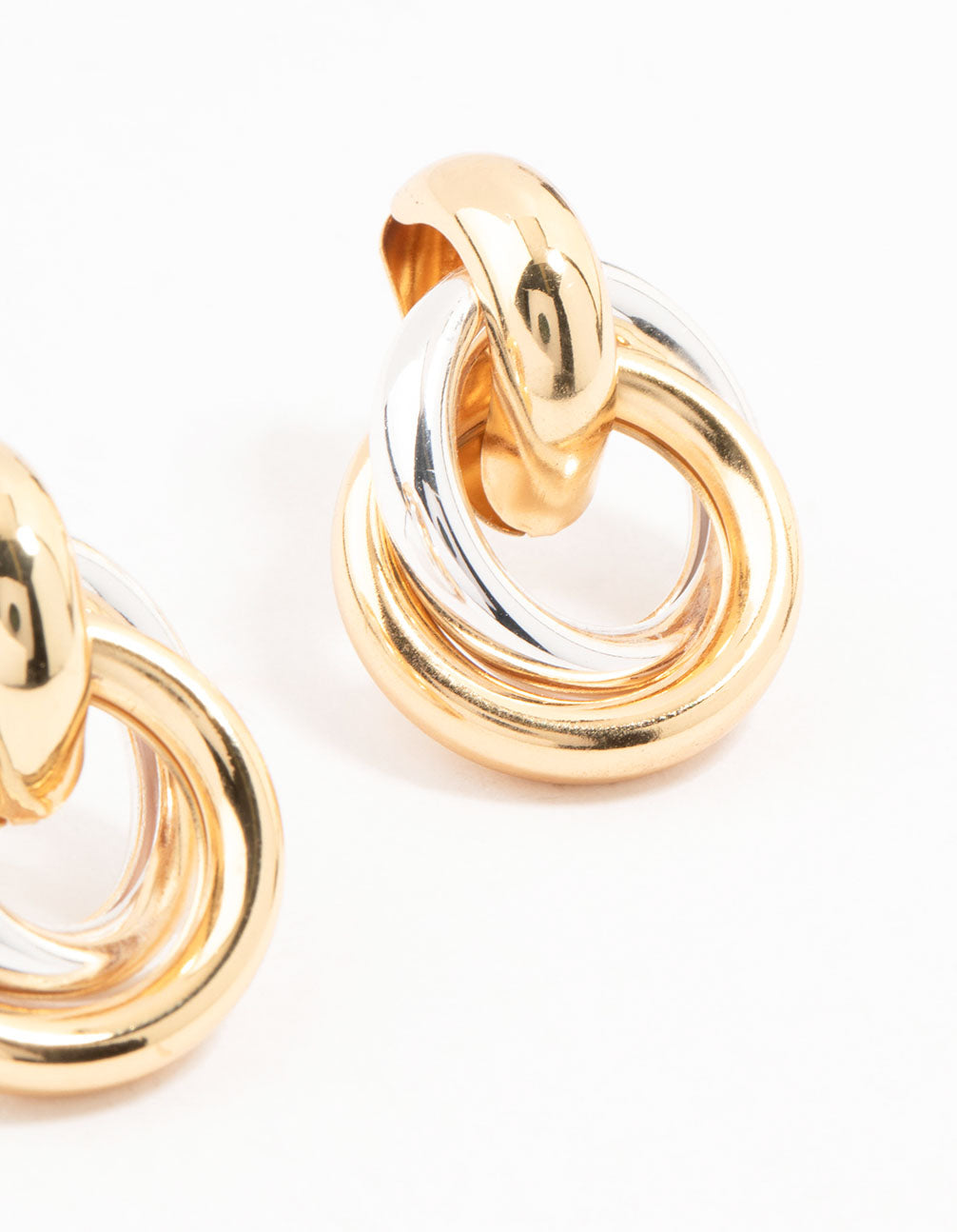 Mixed Metals Vintage Stud Earrings