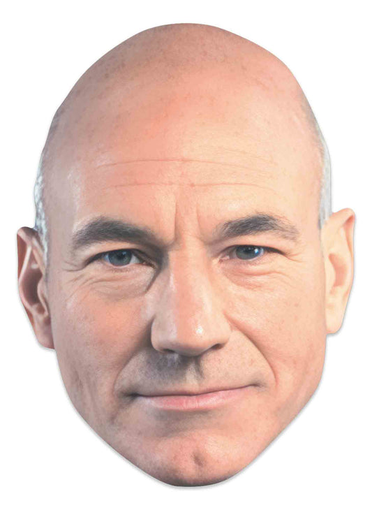 SM515 Captain Picard Mask Patrick Stewart  Star Trek  - Includes Tabs and Elastic