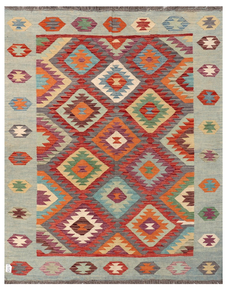 Maimana Afghanistan Kilim Rug - 197 x156 cm