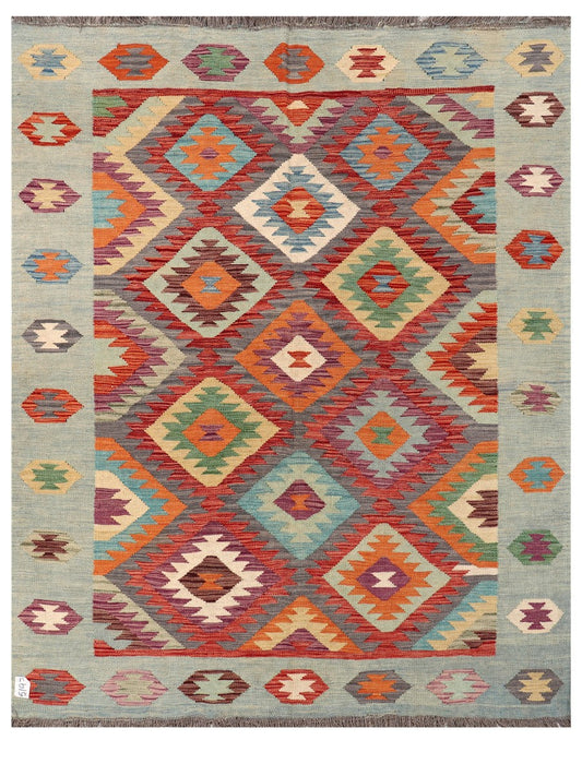 Maimana Afghanistan Kilim Rug - 197 x156 cm
