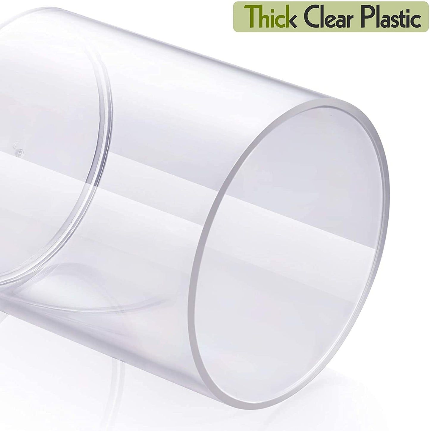 Zollyss 4-Pack Clear Plastic Bathroom Organizer Jars 15oz