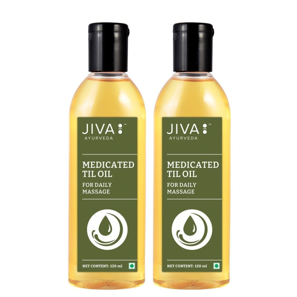 Jiva Ayurvedic Til Oil 120ml 3-Pack for Joint & Muscle Pain Relief