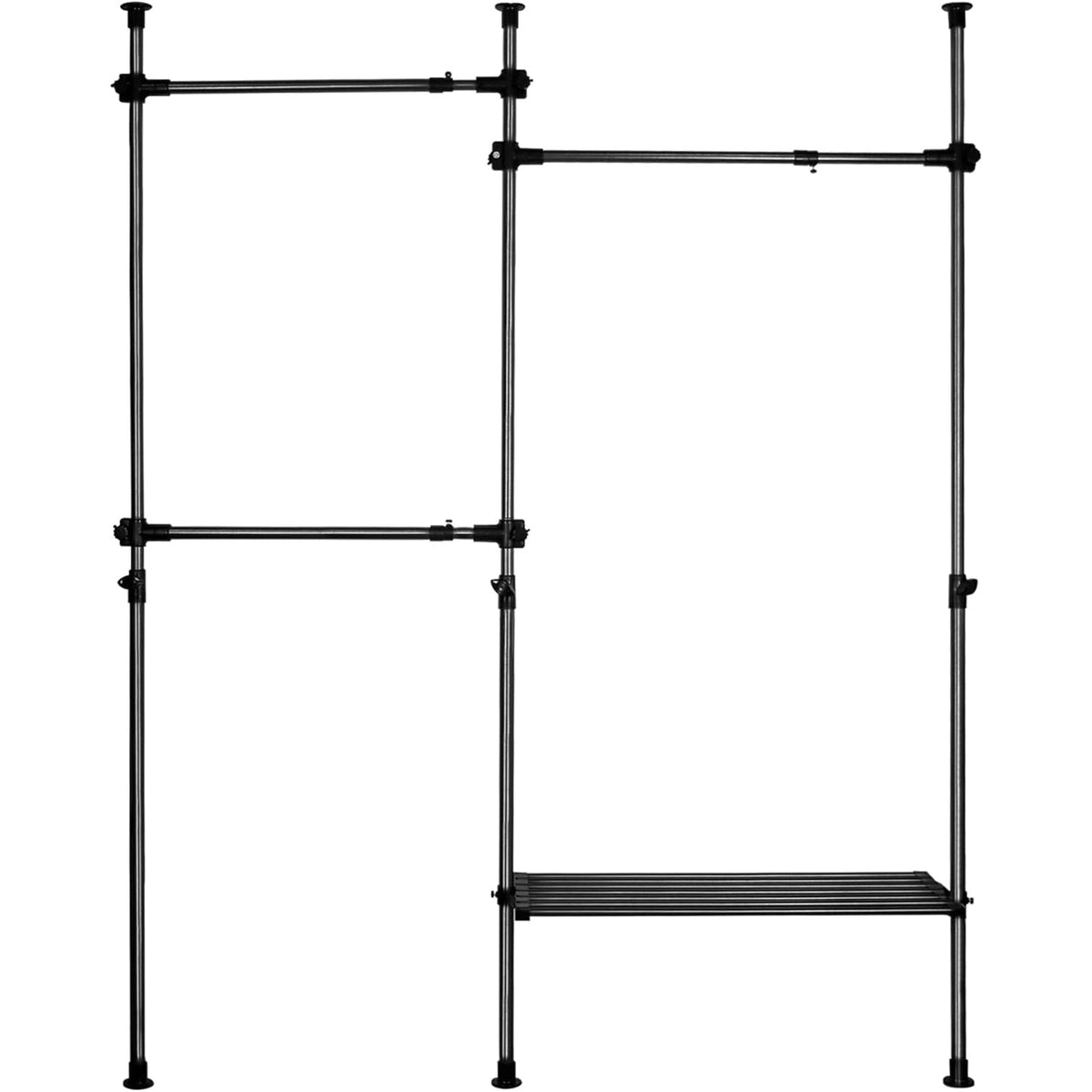QWORK Heavy Duty Clothes Storage System, 50kg Capacity Rack for Dorms & Bedrooms
