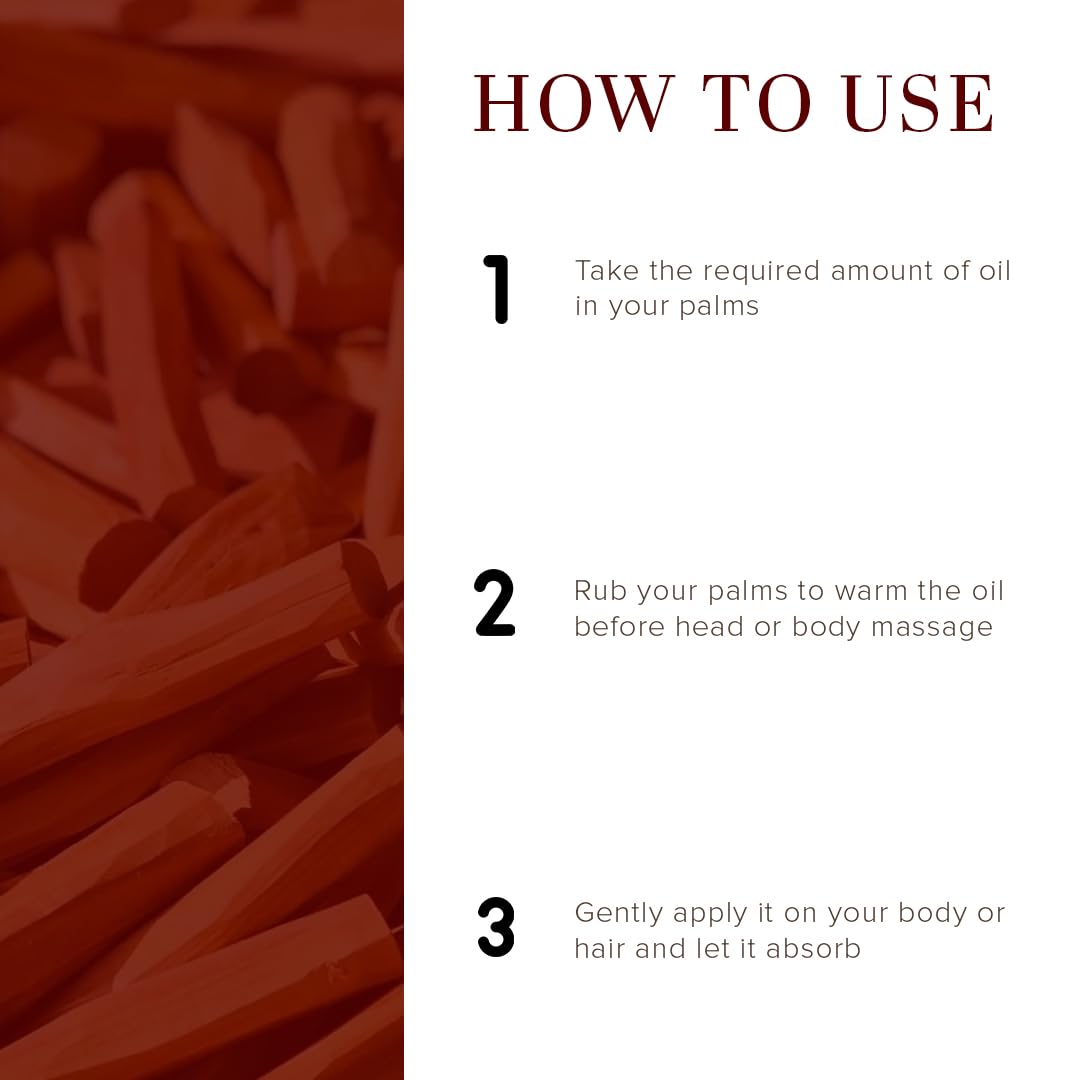 Khadi Sandalwood Massage Oil 210ml Stress Relief for All Skin Types