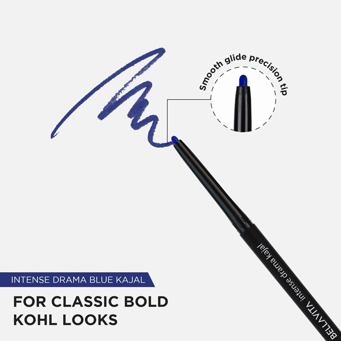 BELLAVITA Black Matte Waterproof Eyeliner | Smudge-Proof | Biotin Enriched