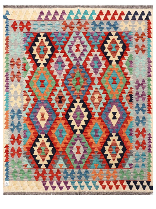 Maimana Afghanistan Kilim Rug - 199 x159 cm
