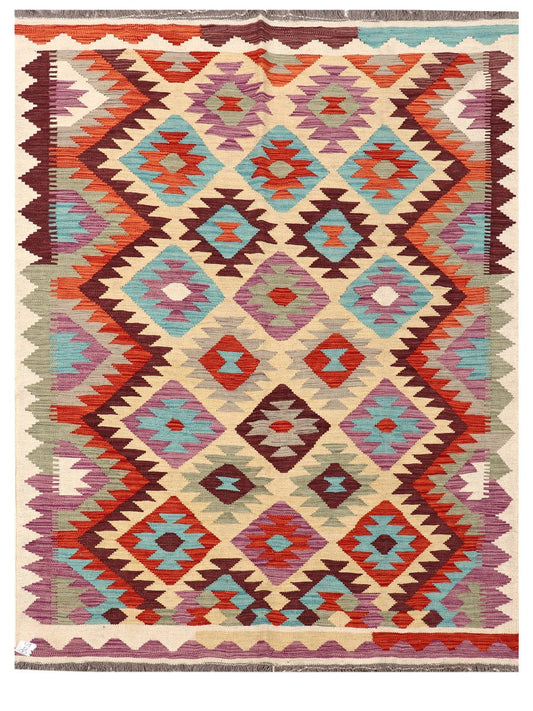 Maimana Afghanistan Kilim Rug - 196 x146 cm