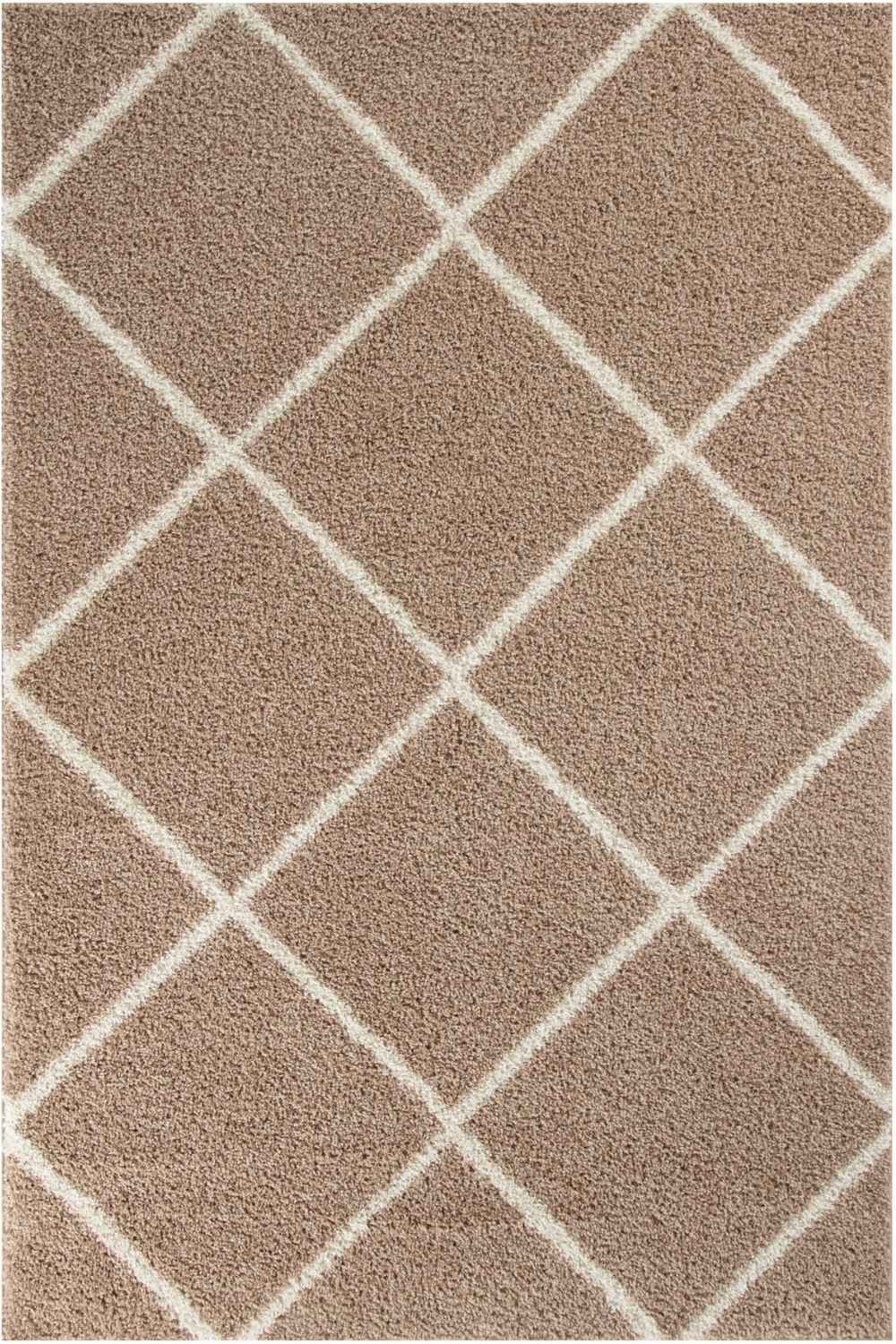 Moroccan Beige Shaggy Rug | 520