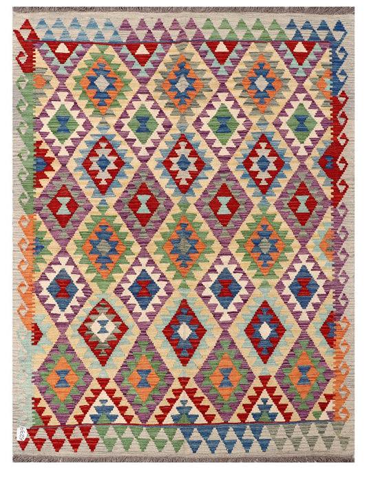Maimana Afghanistan Kilim Rug - 199 x148 cm