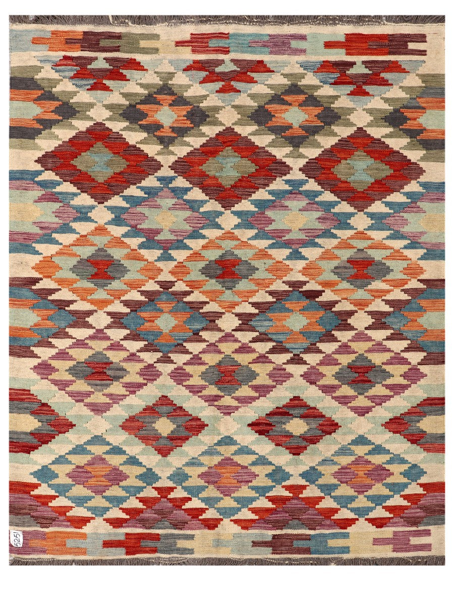 Maimana Afghanistan Kilim Rug - 189 x147 cm