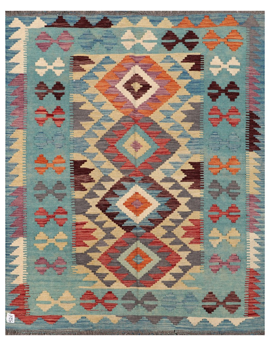 Maimana Afghanistan Kilim Rug - 187 x148 cm