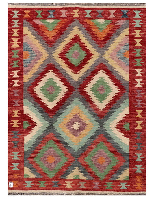 Maimana Afghanistan Kilim Rug - 199 x143 cm