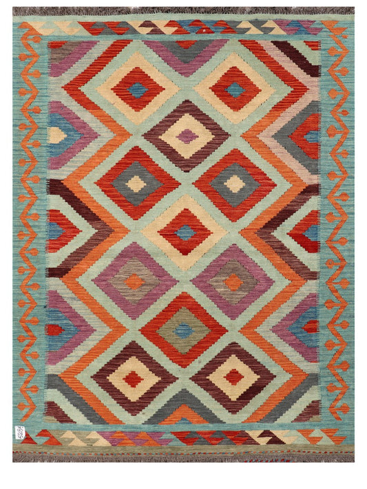 Maimana Afghanistan Kilim Rug - 202 x149 cm