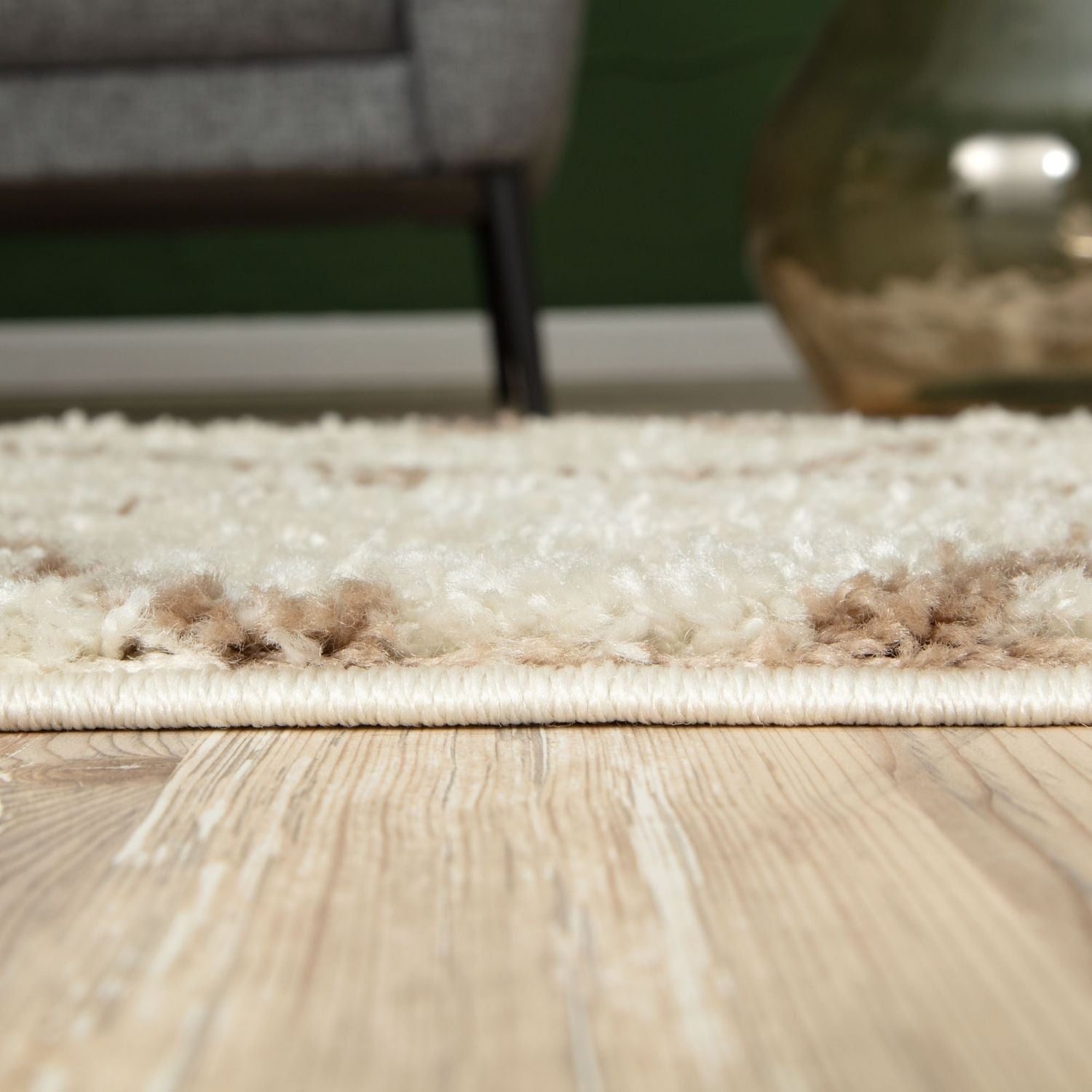 Moroccan Ivory Shaggy Rug | 530