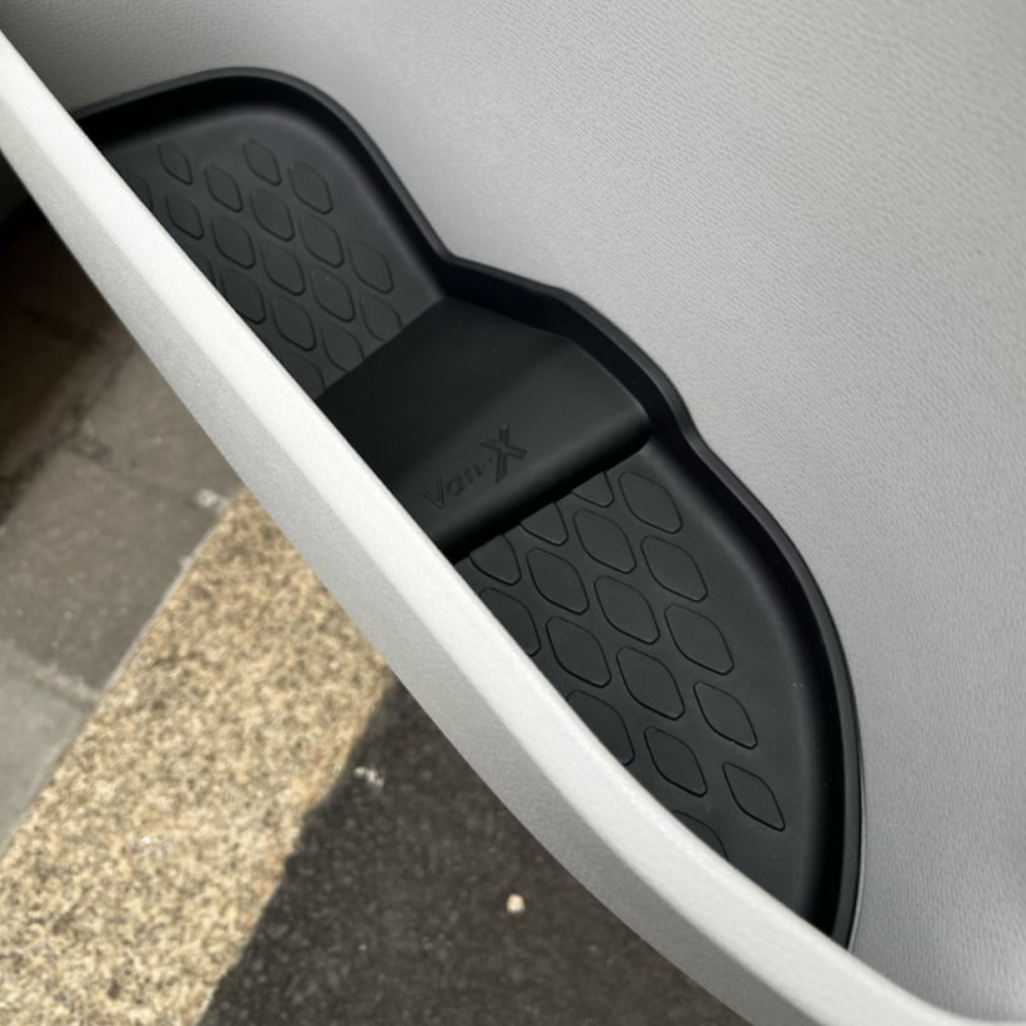 For VW ID. Buzz Rubber Front Door Pocket Mats | Lower Level Premium Fit | Van-X