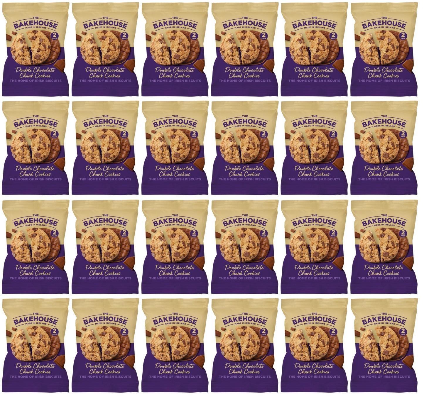 24 x The Bakehouse Double Chocolate Chunk Cookies 45G
