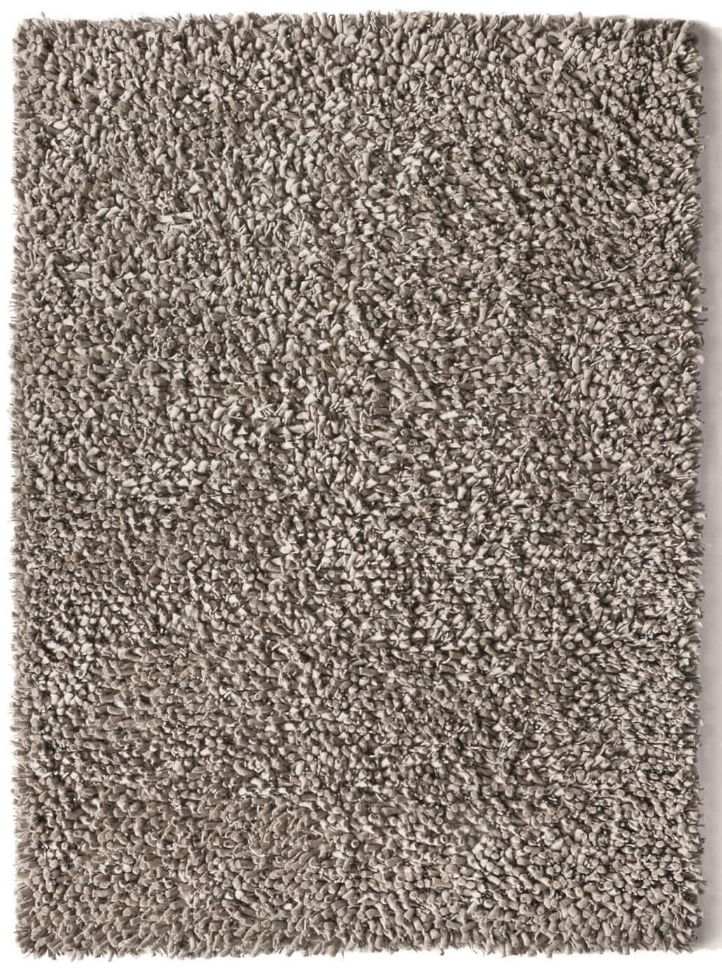 Maine Grey Shaggy Pile Wool Rug