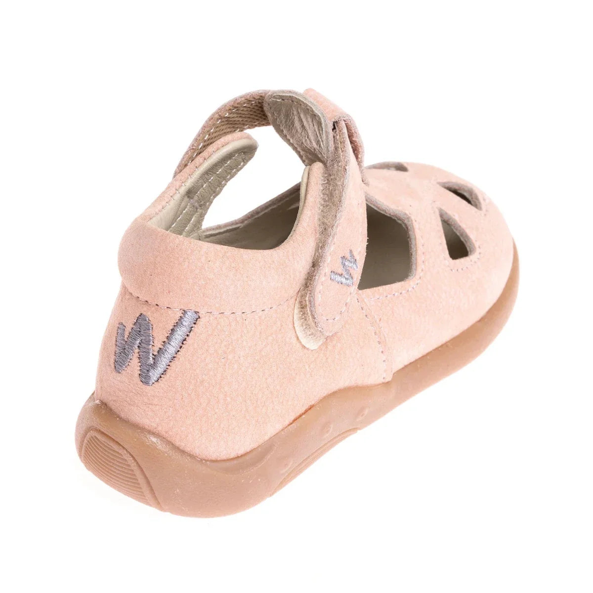 BabyWalk Perforated Touch-Fastening Classic Leather Baby Sandals