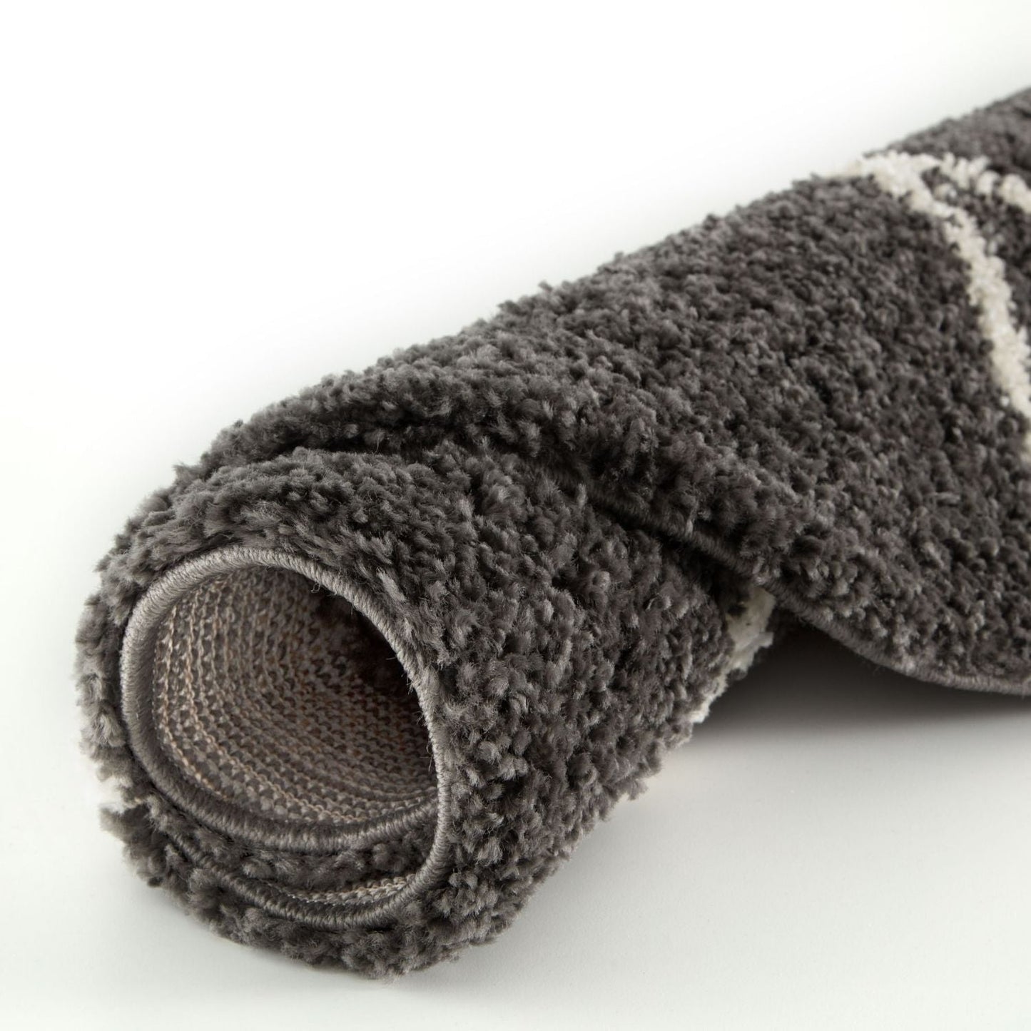 Moroccan Dark Grey Shaggy Rug | 540