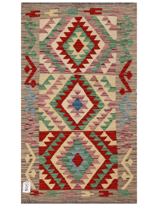 Maimana Afghanistan Kilim Rug - 123 x 71 cm
