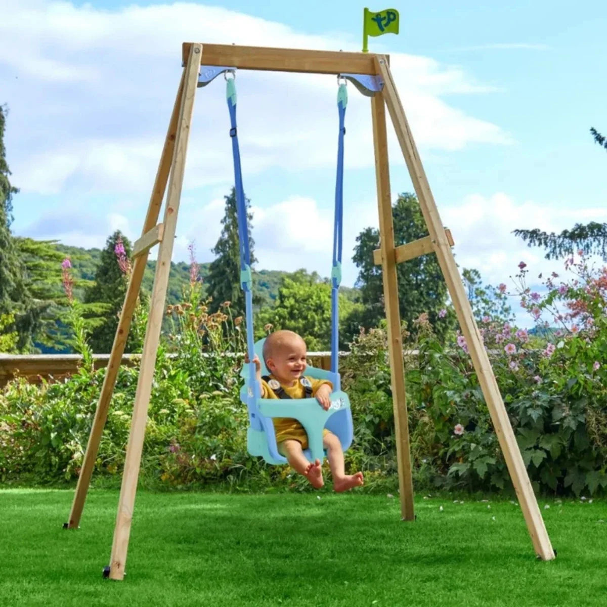 TP Forest Wooden Single Swing with Bluey Quadpod