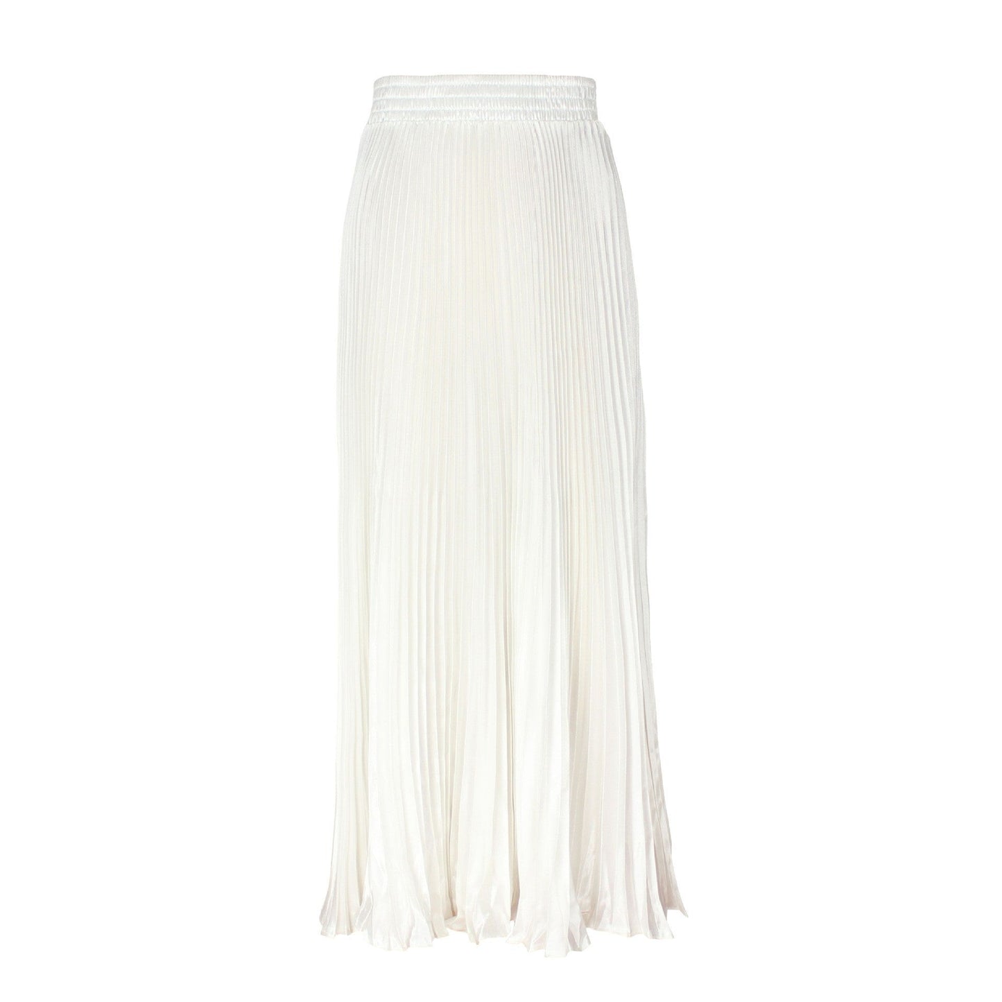 Draped Elastic-waist Versatile Figure-flattering Sophisticated Elegant Solid-color Maxi Skirt