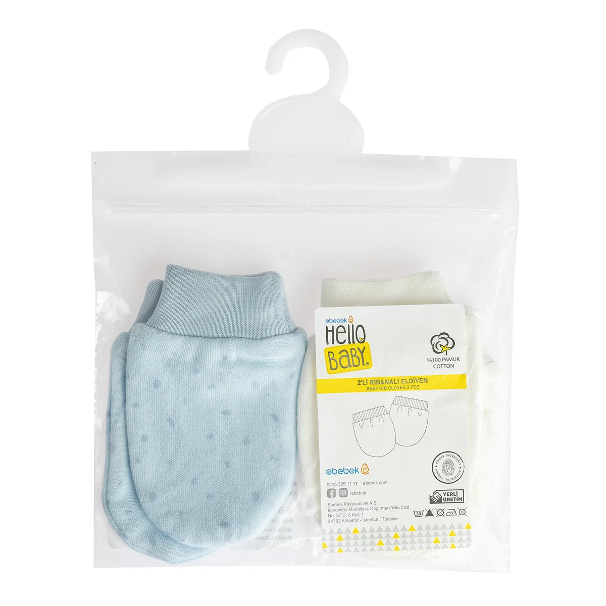 HelloBaby Interlock Baby Scratch Mitts (Newborn)
