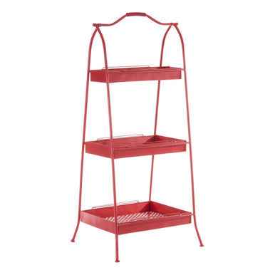 Lexa Red Metal Storage Rack