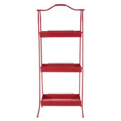 Lexa Red Metal Storage Rack
