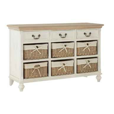 Hendra Cabinet With 6 Willow Baskets