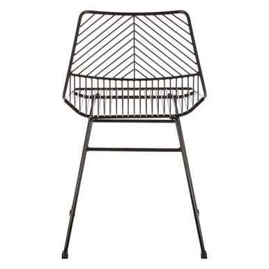 District Small Black Metal Wire Chair