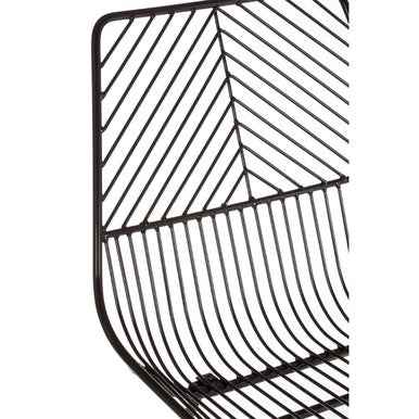 District Small Black Metal Wire Chair