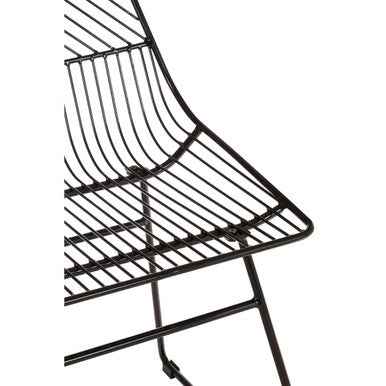 District Small Black Metal Wire Chair
