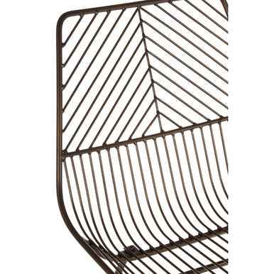 District Bronze Metal Wire Tapered Legs Chair