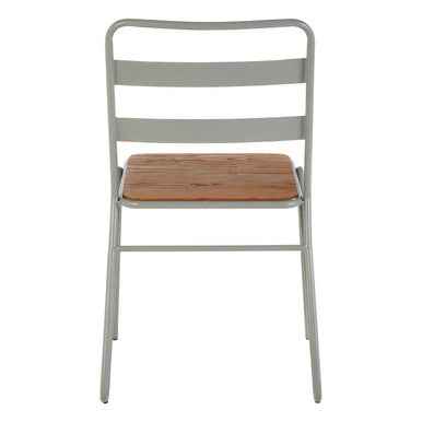 District Grey Metal And Elm Wood Chair