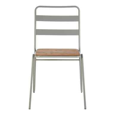 District Grey Metal And Elm Wood Chair