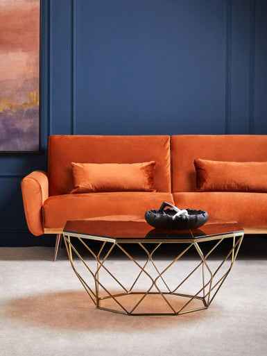 Allure Brushed Bronze Tapered Coffee Table