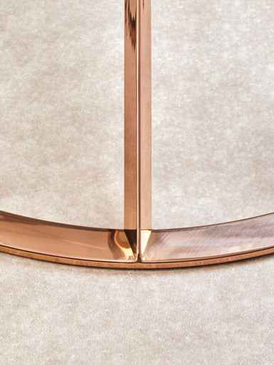 Allure Corseted Round Rose Gold Coffee Table