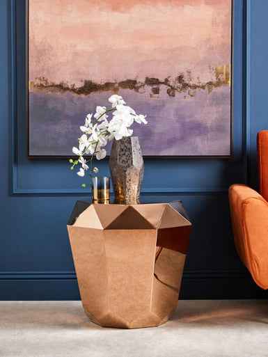 Allure Rose Gold Diamond Cut End Table