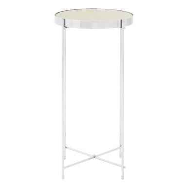 Allure Silver Mirror Tall Side Table