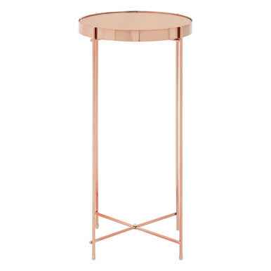 Allure Pink Mirror Tall Side Table