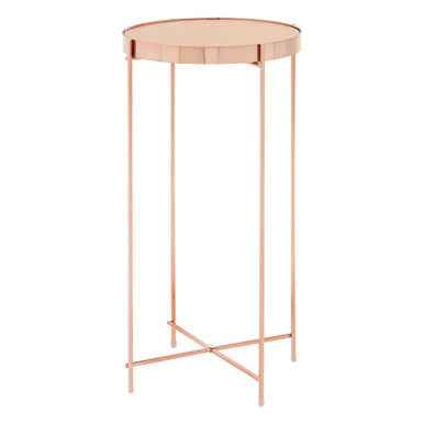 Allure Pink Mirror Tall Side Table