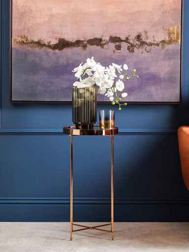 Allure Pink Mirror Tall Side Table