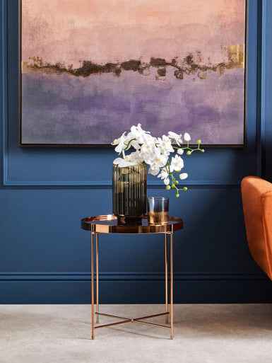 Allure Pink Mirror Low Side Table