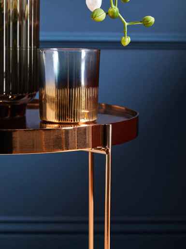 Allure Pink Mirror Low Side Table