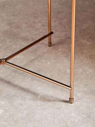 Allure Pink Mirror Low Side Table