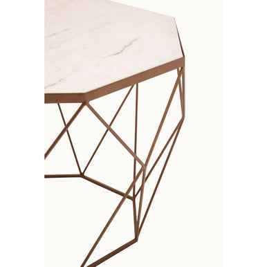 Shalimar Octagonal White Marble Top Coffee Table