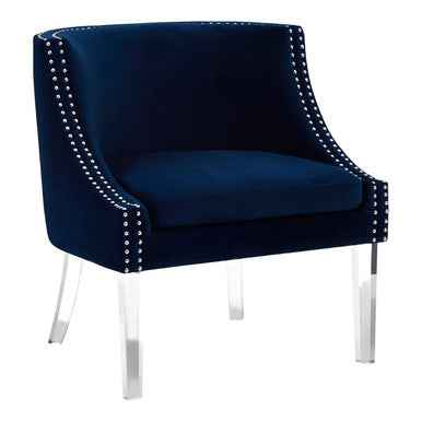 Clarence Blue Curved Chair