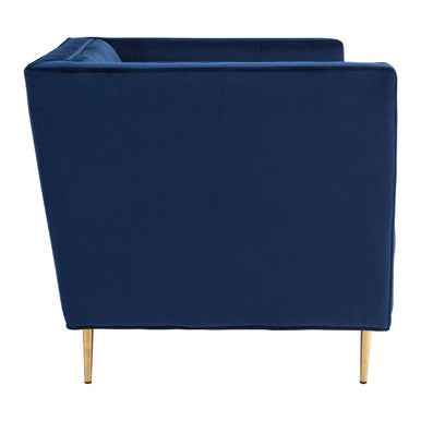 Otylia Deep Blue Velvet Armchair