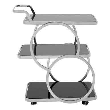 Alvaro Chrome Finish Drinks Trolley